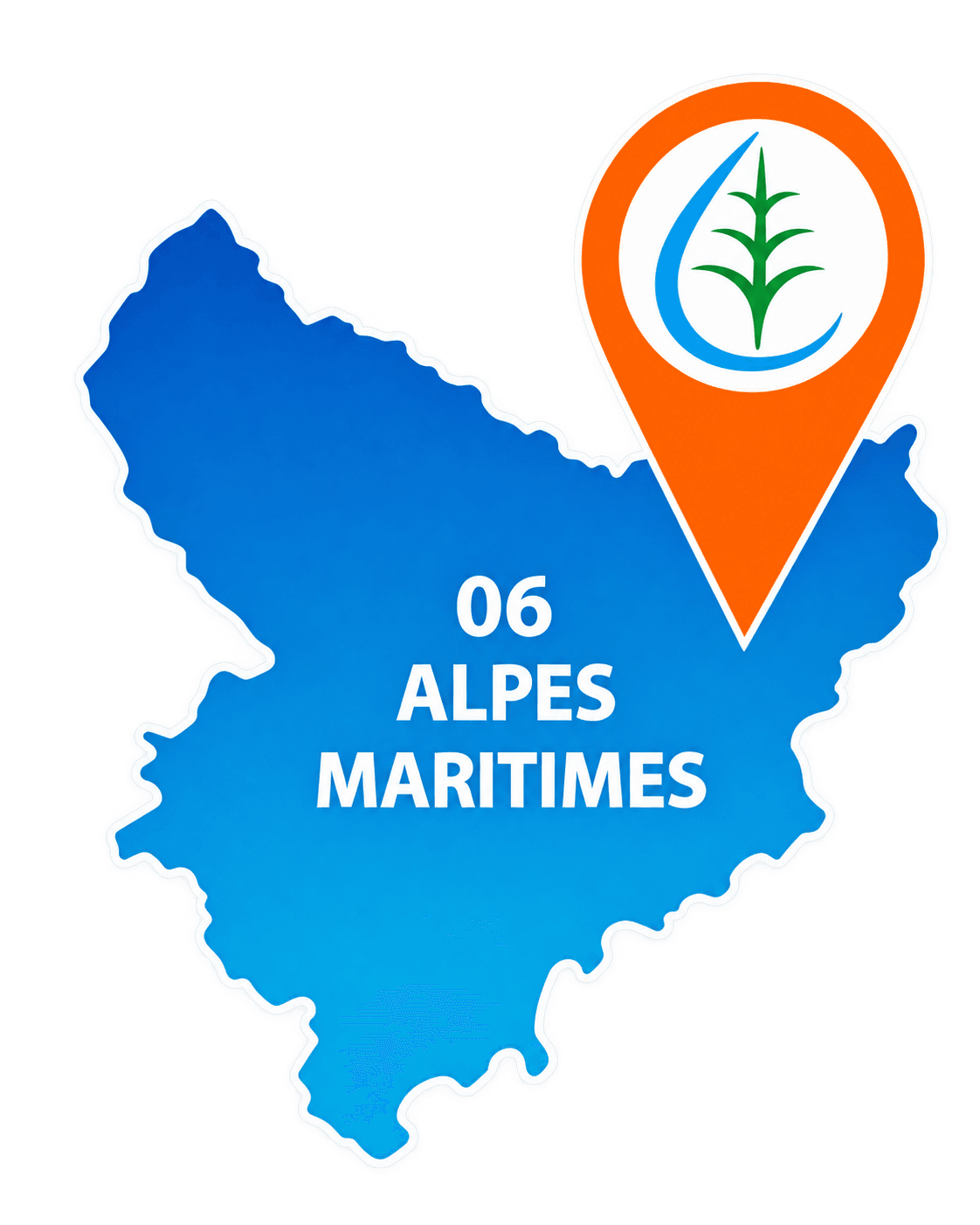 Carte des Alpes-Maritimes, notre zone d'intervention